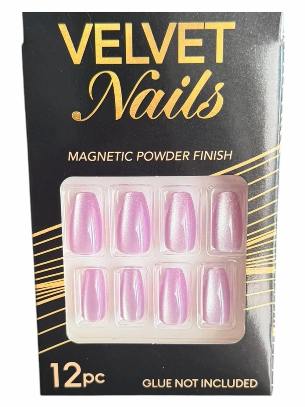 Purple Nail Set - Shimmer Finish